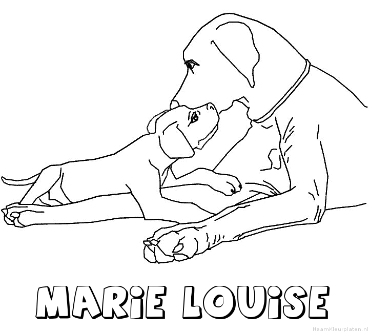 Marie louise hond puppy kleurplaat